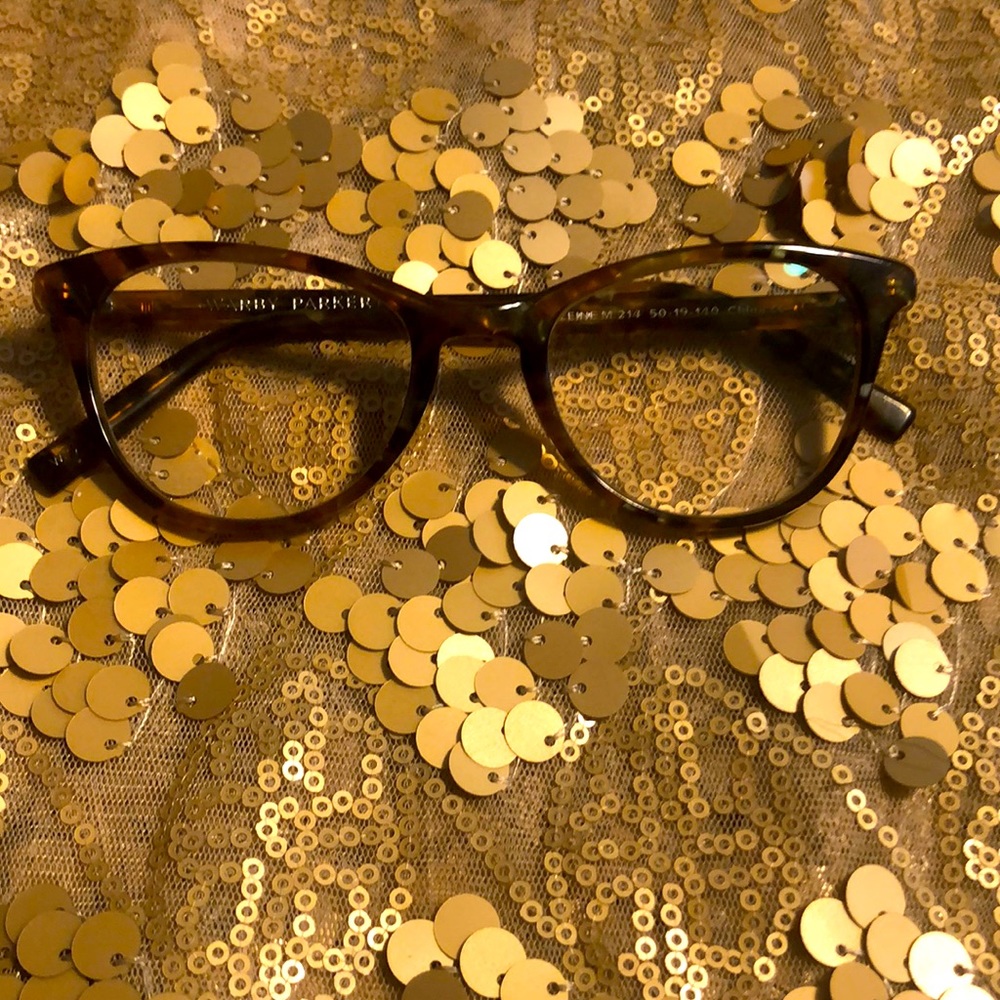 Warby Parker Madeline tortoise framed glasses